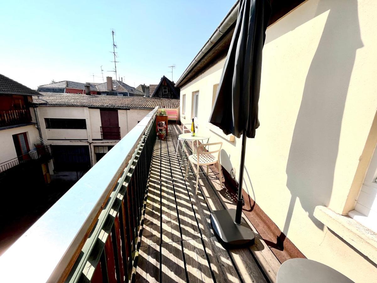 Sous Les Toits Avec Garage Et Terrasse A Ribeauville Exteriör bild